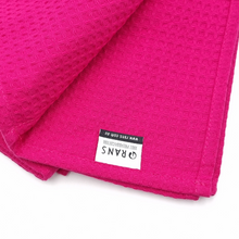 Load image into Gallery viewer, RANS London Waffle Tea towels Hot Pink set of 3