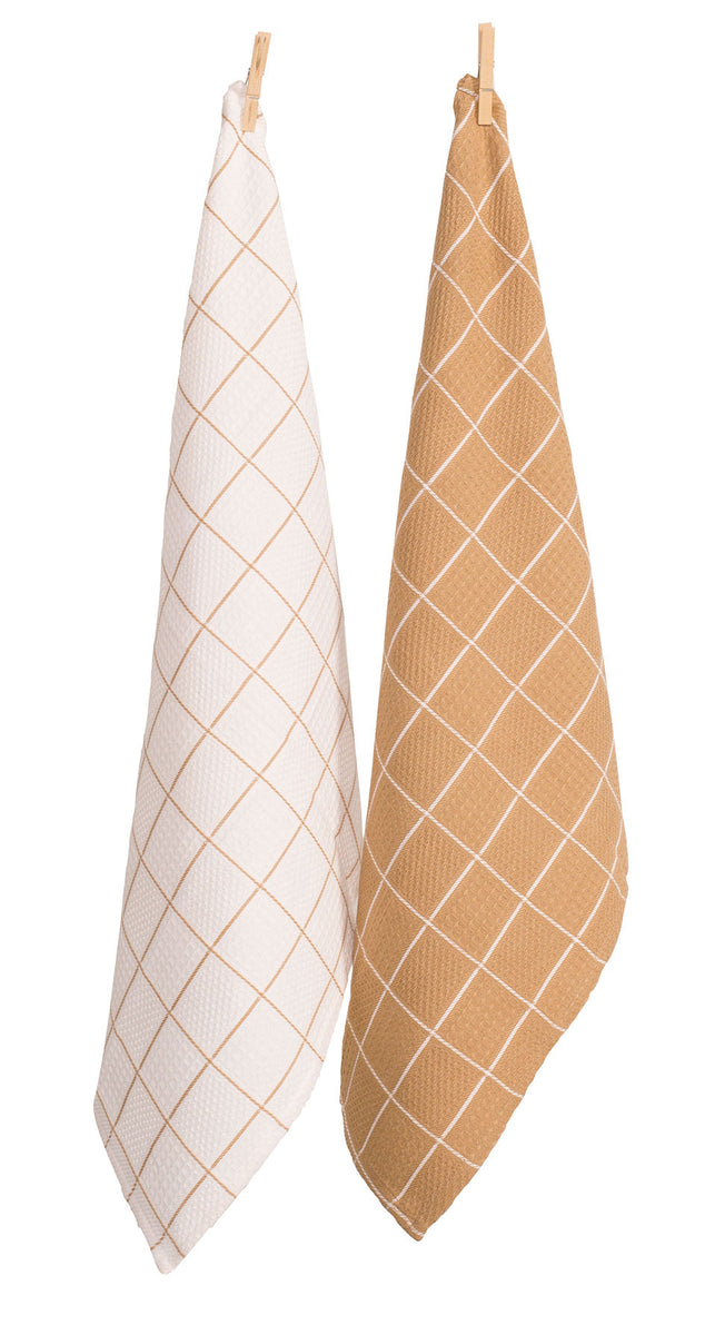 RANS Cambridge Waffle Tea Towels The Linen Den