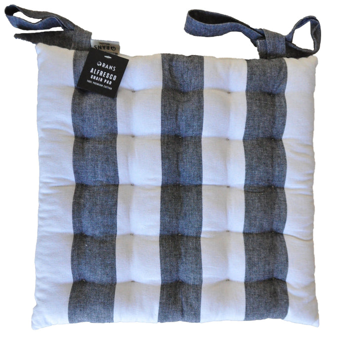 Stripy Alfresco Chair Pads Premium cotton