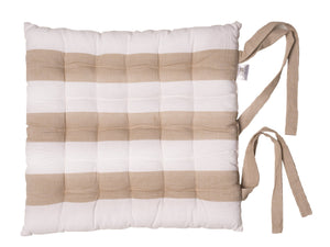 Stripy Alfresco Chair Pads Premium cotton