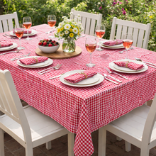 Load image into Gallery viewer, RANS Gingham Checked Tablecloths 5cm Hemming 100% Cotton