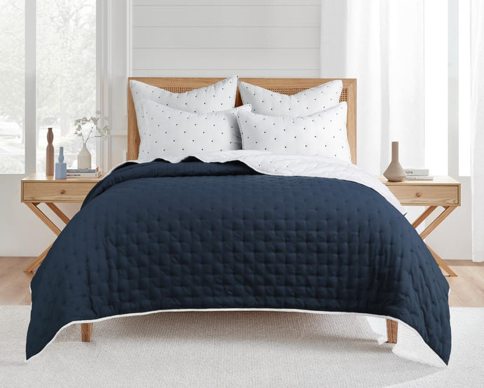 Jenny Mclean Swiss Blue Dots Coverlet Set