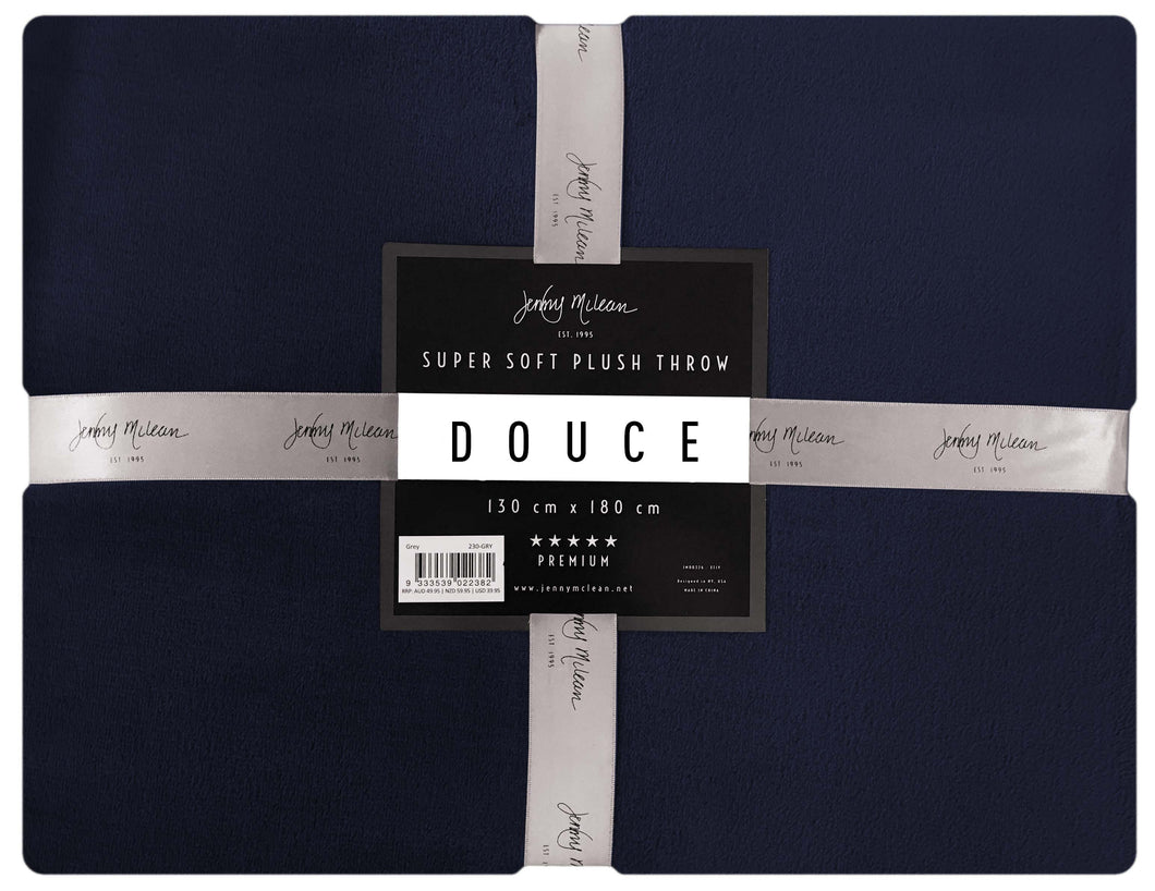 Jenny McLean Douce Super Soft Plush Throw Rug 130x180cm Sofa Lounge Blanket