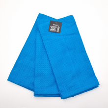 Load image into Gallery viewer, RANS London Waffle Tea towels Aqua set of 3