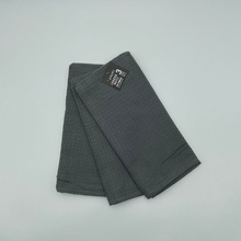 Load image into Gallery viewer, RANS London Waffle Tea towels Charcoal set of 3