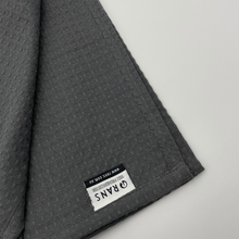 Load image into Gallery viewer, RANS London Waffle Tea towels Charcoal set of 3