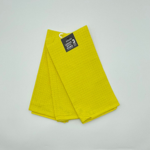 RANS London Waffle Tea towels Yellow set of 6