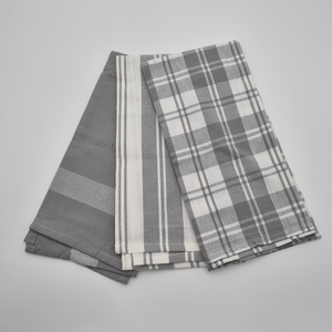 RANS Madrid Stripe & Check Tea Towels - 3 piece set