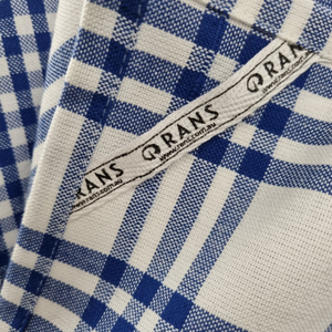 RANS Milan Tea Towels 5 Piece Set Check & Stripe Designs | COBALT BLUE