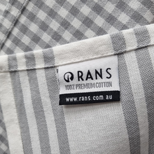 Load image into Gallery viewer, RANS Milan Tea Towels 5 Piece Set Check &amp; Stripe Designs | GREY