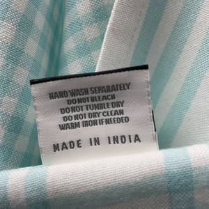 RANS Milan Tea Towels 5 Piece Set Check & Stripe Designs | ISLAND PARADISE BLUE
