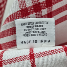 Load image into Gallery viewer, RANS Milan Tea Towels 5 Piece Set Check &amp; Stripe Designs | RED