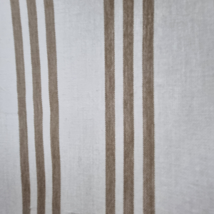RANS Milan Tea Towels 5 Piece Set Check & Stripe Designs | TAUPE