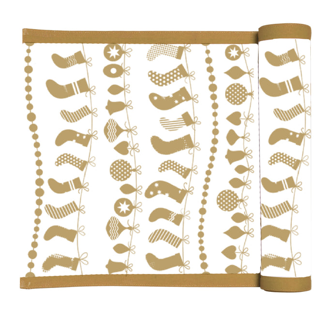 RANS Christmas Santa Socks Table Runners - 33 x 180