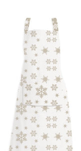 RANS Christmas Snow Flake Aprons With Pocket - 70 cm x 90 cm