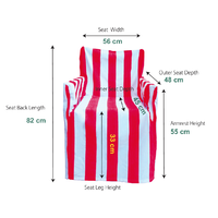 Stripy RANS Alfresco Director Chair Covers - Stripe Design - 100% Cotton