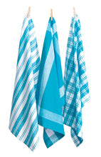 Load image into Gallery viewer, RANS Madrid Stripe &amp; Check Tea Towels - 3 piece set